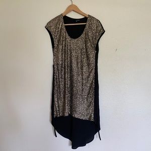 Gold Sequenced Dress Ladakh Size 4